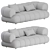 Elegant and Comfortable 2 Seater Sofa by Roche Bobois 3D model small image 3