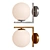 Sleek Sphere Wall Lamp 3D model small image 2