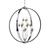 Elegant Polished Nickel Chandelier: Hudson 3D model small image 1