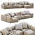 Modern Jesse Pasha Sofa - Sleek Design 3D model small image 1