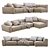 Modern Jesse Pasha Sofa - Sleek Design 3D model small image 3