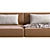 Luxury Dianne Cross Leather Sofa 3D model small image 7