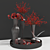 Vibrant Red Plant Design: High-Quality Textures 3D model small image 6