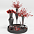 Vibrant Red Plant Design: High-Quality Textures 3D model small image 9