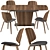 Modern Boconcept Milano Table-Aarhus Dining Chair Set 3D model small image 1