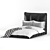 Elegant Tufted Queen Bed 3D model small image 3