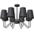 Elegant Olivia 3791 Chandelier Set 3D model small image 3