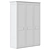 Sleek 3-Door Alcira Wardrobe 3D model small image 3