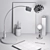 Desktop Decor Set: Lamp, Artwork, Crystal Ball 3D model small image 5