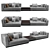 Sleek Minotti Blazer Sofa 3D model small image 1