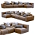 Jesse Pasha Leather Sofa: Modern Elegance for Your Home 3D model small image 4