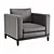 Modern Hamburg Armchair 3D model small image 1