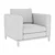 Modern Hamburg Armchair 3D model small image 4
