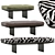 Clive Soft Benches: Elegant and Minimalist Seating 3D model small image 1