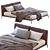 Poliform Park Uno Leather Bed 3D model small image 1