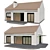 Compact One-Story Urban Home 3D model small image 1