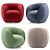 Elegant Dot Armchair by Roche Bobois 3D model small image 2