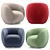 Elegant Dot Armchair by Roche Bobois 3D model small image 3