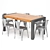 Modern Dining Set: Manchester III Table & Tolix AC16 Armchair 3D model small image 1