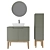 Cooper Bathroom Furniture: Vanity, Mirror, Panel Shelf 3D model small image 1
