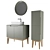 Cooper Bathroom Furniture: Vanity, Mirror, Panel Shelf 3D model small image 2