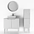 Cooper Bathroom Furniture: Vanity, Mirror, Panel Shelf 3D model small image 3