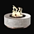 Sleek Bio-Fireplace Set 3D model small image 2