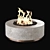 Sleek Bio-Fireplace Set 3D model small image 6