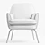 Modern Velvet Arm Chair 3D model small image 6