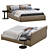 Meridiani Leather Bed: Fox Design 3D model small image 3