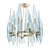 Elegant ANKE Glass Chandelier 3D model small image 1