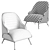 Elegant Lounge Chair: High-quality 3D Model 3D model small image 5