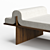 Cozy Wood Frame Daybed 3D model small image 4