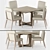 Sleek Claratn Dining Set 3D model small image 6