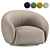 Elegant Julep Armchair by Tacchini 3D model small image 1