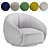 Elegant Julep Armchair by Tacchini 3D model small image 7