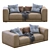 Pasha By Jesse: Stylish Leather Sofa 3D model small image 1