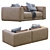 Pasha By Jesse: Stylish Leather Sofa 3D model small image 3