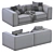 Pasha By Jesse: Stylish Leather Sofa 3D model small image 5