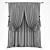 Elegant White Window Curtains 3D model small image 2