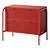 Nikkeby Red Steel 4-Drawer Dresser 3D model small image 1