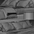 Elegant Meridiani Stone Bed 3D model small image 4