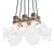 Sleek Glass Horn Pendant Light 3D model small image 1