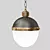 Modern Otis Pendant with Metal and Matte Glass 3D model small image 1