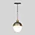 Modern Otis Pendant with Metal and Matte Glass 3D model small image 2