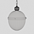 Modern Otis Pendant with Metal and Matte Glass 3D model small image 3
