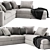 Modern Asolo Corner Sofa 3D model small image 3