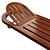 Mahogany Riviera Sunbed: Ultimate Pool Edition 3D model small image 7