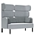 Sleek Comfort: Story High-Back 2-Seater 3D model small image 3