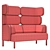 Sleek Comfort: Story High-Back 2-Seater 3D model small image 4